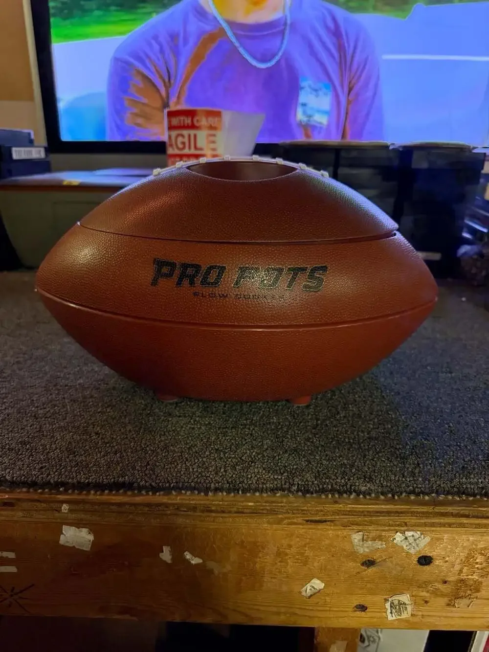 Pro Pots Model PP-15 1.5-Quart Football Shaped Slow Cooker